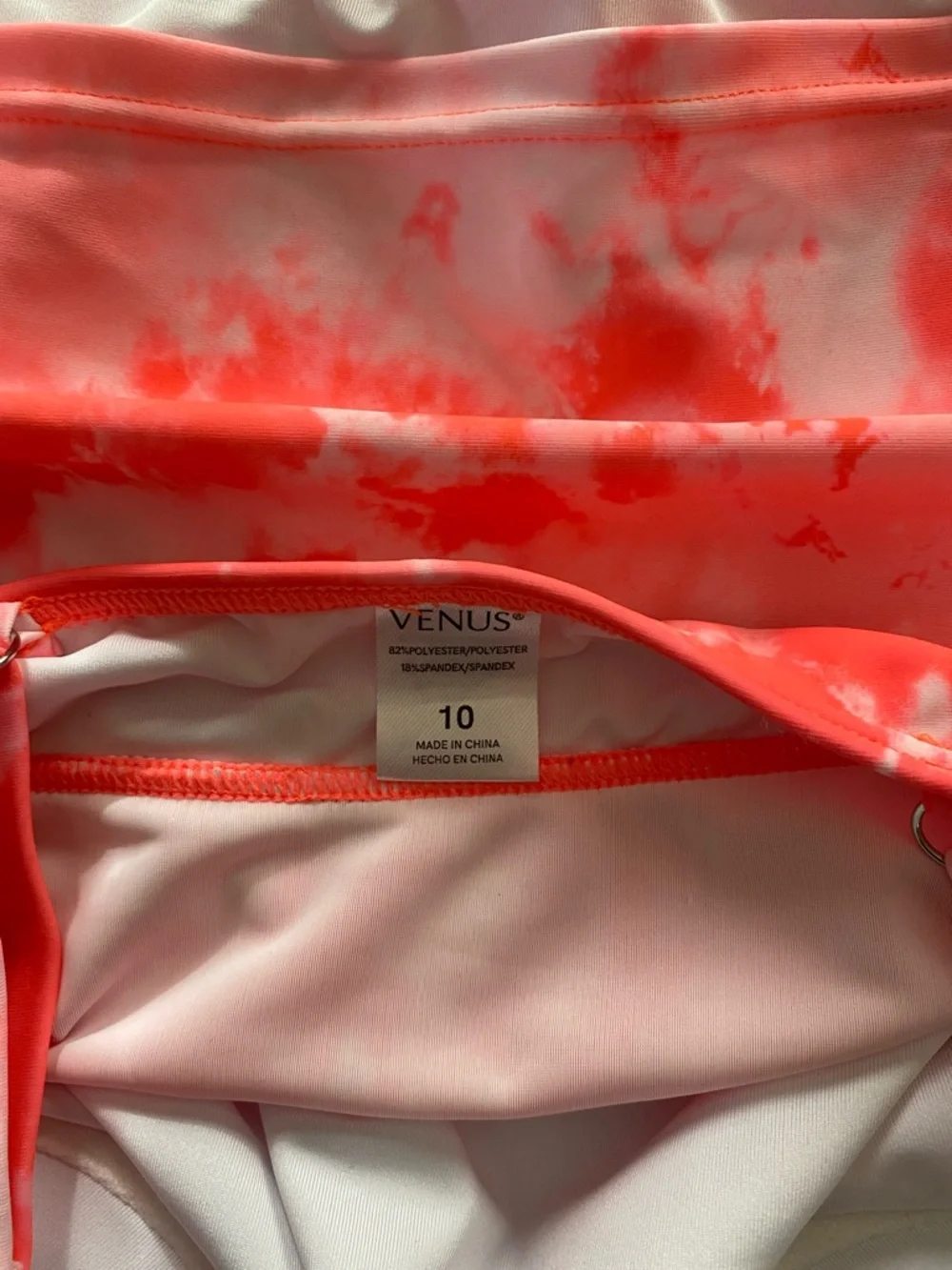 VENUS Coral Tie-Dye Tankini Top - Picture 5 of 6